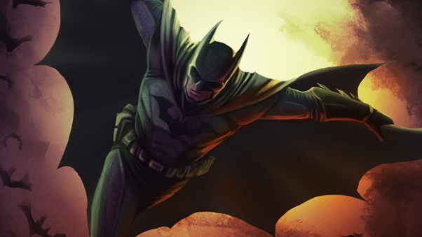 Batman Cape Flying 4k Wallpaper