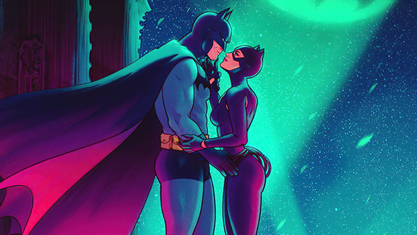 Batman Catwoman In Love Wallpaper