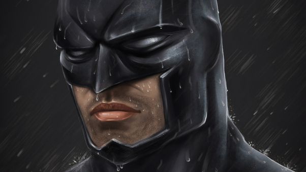 Batman Closeup Art Wallpaper