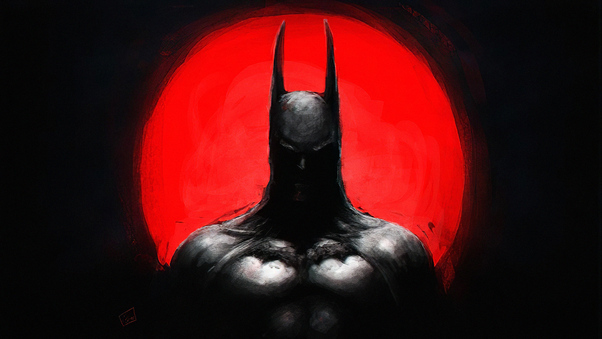 Batman Dark Red Wallpaper