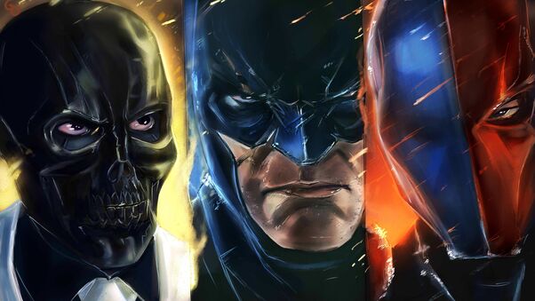 Batman Deathstroke And Villain Wallpaper