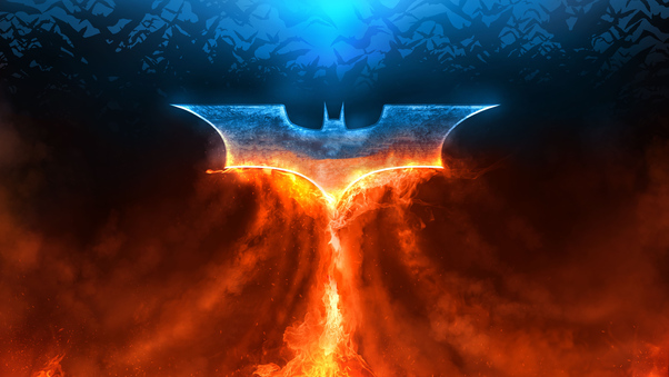 Batman Fire Rise Logo Wallpaper