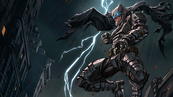 Batman In Fighting Mode Wallpaper