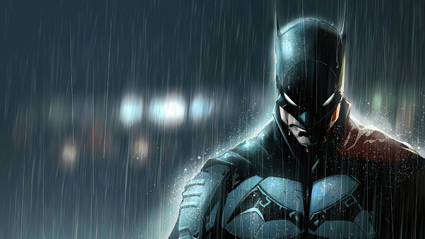 Batman In Rain 4k Wallpaper