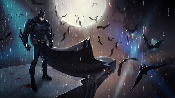Batman In The Night Art Wallpaper