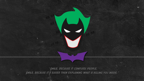 Batman Joker Minimal Typography Wallpaper