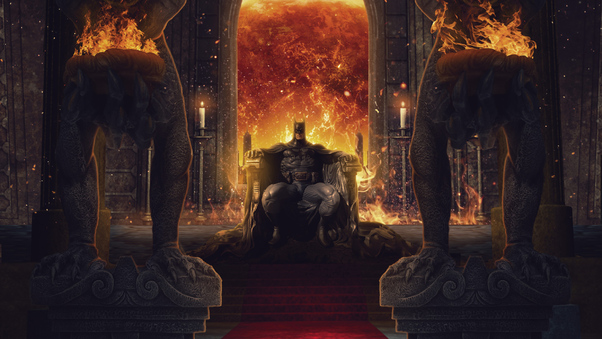 Batman On Throne Wallpaper