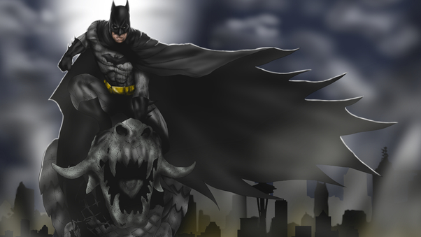Batman Over Gotham 4k Wallpaper