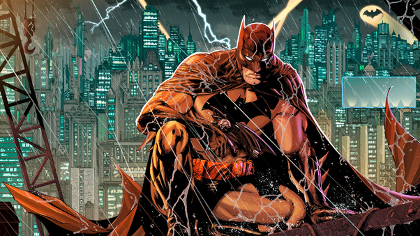 Batman Over Gotham City Wallpaper