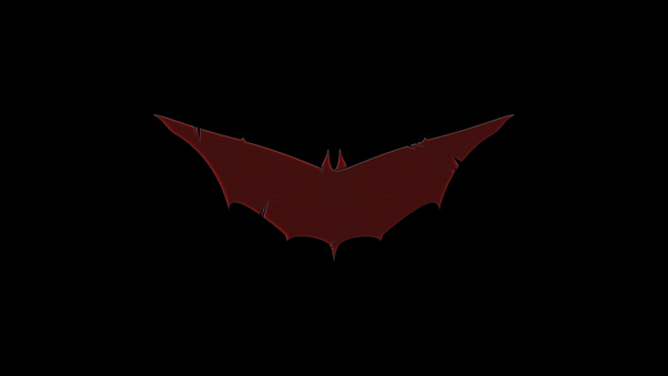 Batman Red Logo 8k Wallpaper