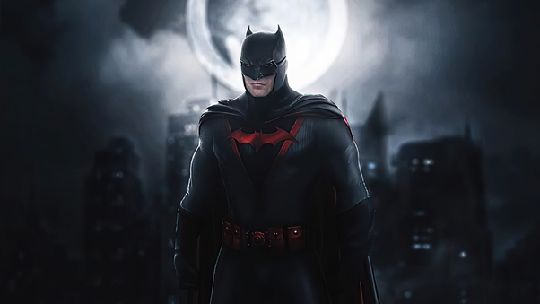 Batman Suit Red Logo 2020 Wallpaper