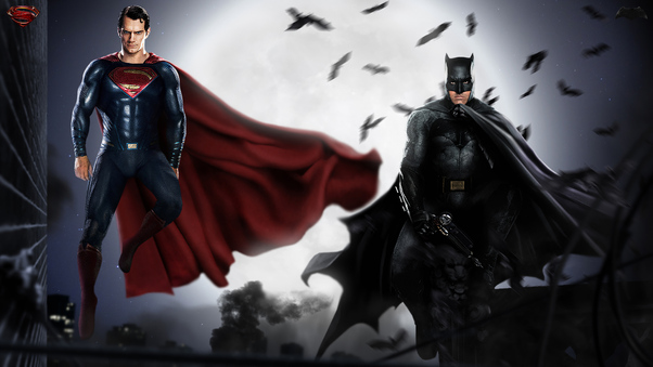 Batman Super Man 4k Wallpaper