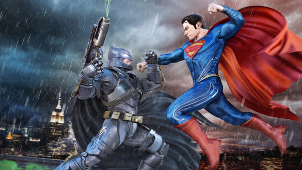 Batman Superman Fight 4k Wallpaper