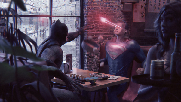 Batman Superman Laser Eye Wallpaper