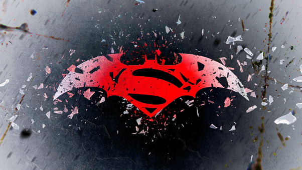 Batman Superman Logo Art 4k Wallpaper