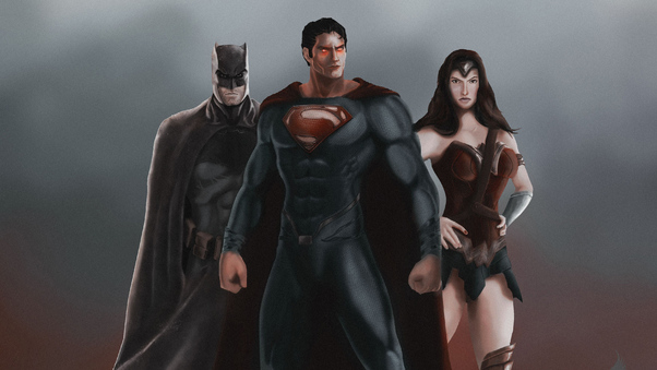Batman Superman Wonder Woman Arts Wallpaper