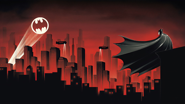 Batman The Animated Series Red World 4k Wallpaper