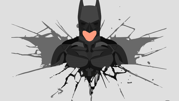 Batman The Dark Knight Suit Minimalism Wallpaper