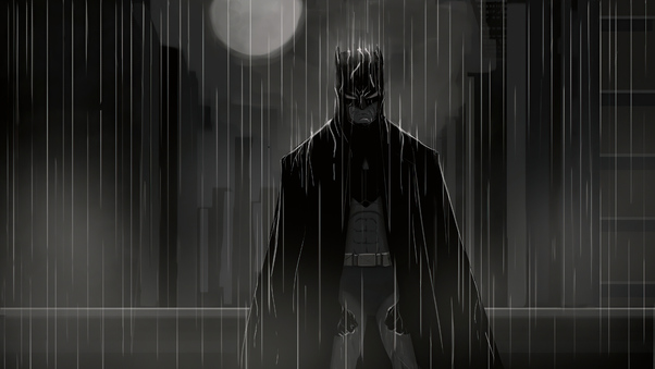 Batman Under The Rain 4k Wallpaper