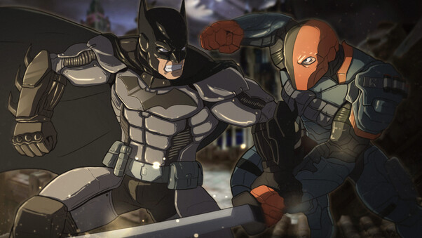 Batman Vs Deathstroke Artwork Wallpaper