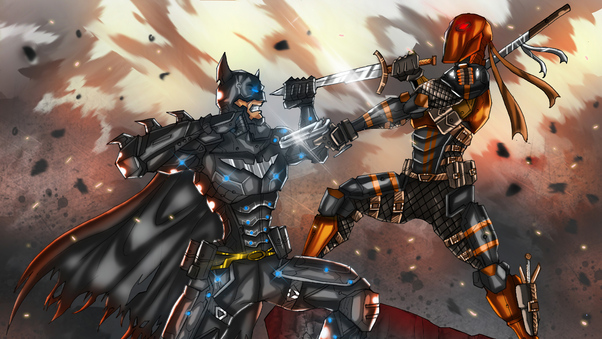 Batman Vs Deathstroke Dc Fight 5k Wallpaper