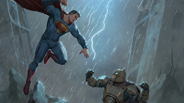 Batman Vs Superman Fight Scene 5k Wallpaper