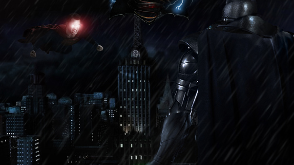 Batman Vs Superman Showdown Artwork Wallpaper