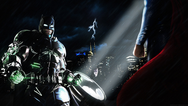 Batman VS Superman Showdown Wallpaper