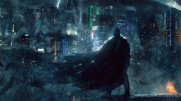 Batman Watching Gotham Wallpaper