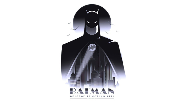 Batman Welcome To Gotham City Minimal 4k Wallpaper