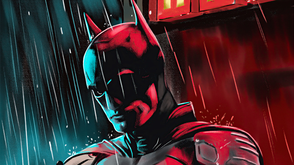Batman When Red Rain Stars Wallpaper