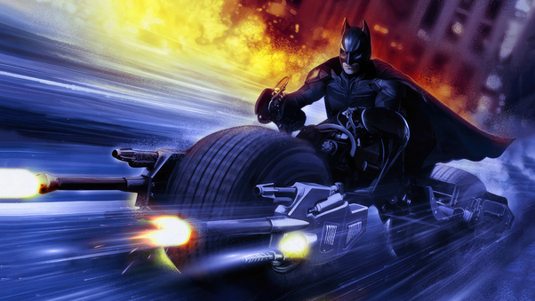 Batman With Batcycle 4k Wallpaper