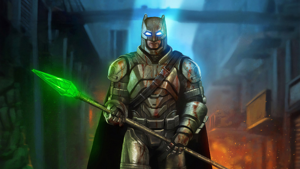 Batman With Krypton Sword Wallpaper