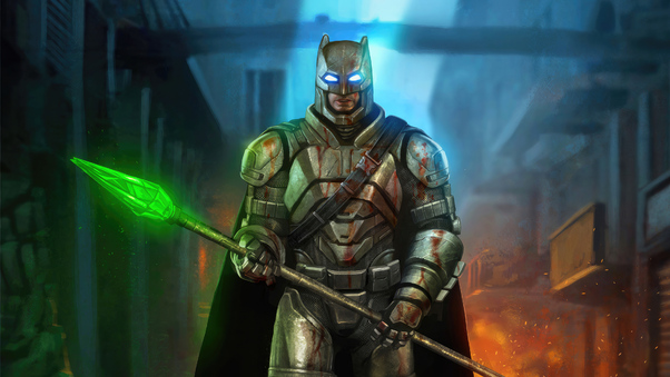 Batman With Kryptonite Sword Wallpaper