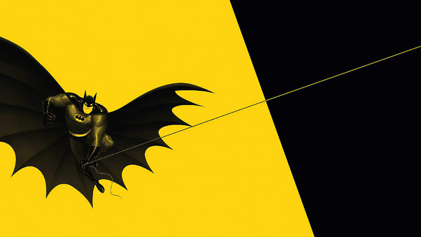 Batman Yellow 4k Wallpaper