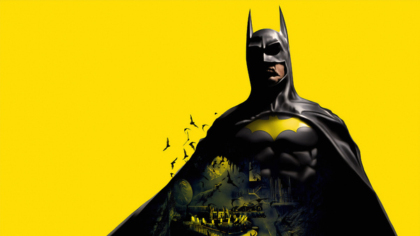 Batman Yellow Background Wallpaper