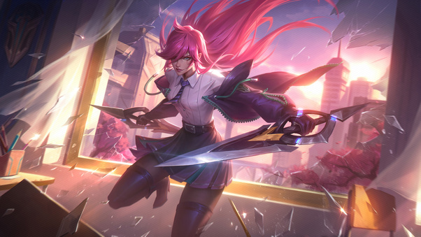 Battle Academia Katarina League Of Legends Wallpaper