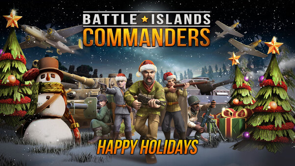 Battle Island Commanders Happy Holidays Wallpaper