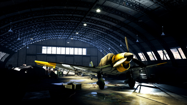 Battlefield V Plane Hangar 4k Wallpaper