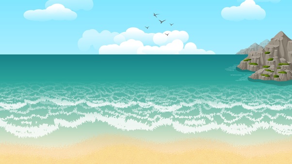 Beach Illustration Wallpaper