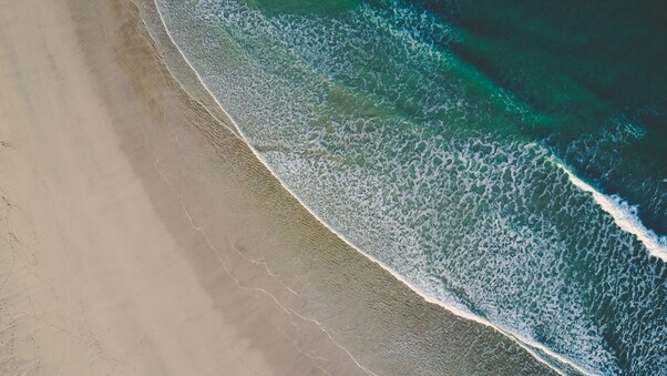 Beach Sand Sea Water Wallpaper