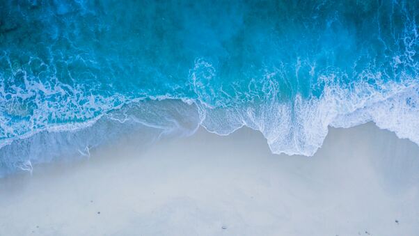 Beach Shore Blue Water Wallpaper