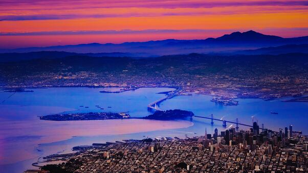 Beautiful City Depth View From Plane 5k Wallpaper