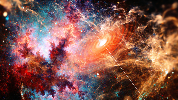Beautiful Galaxy Fractal Art Wallpaper