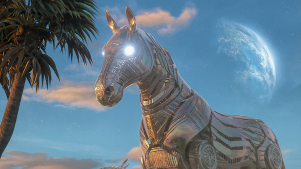 Beautiful Horse Machines 4k Wallpaper