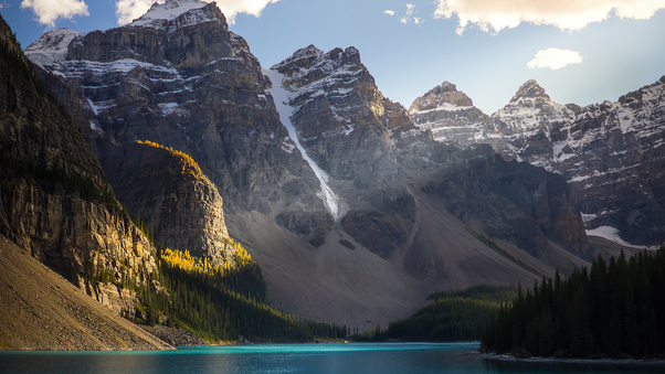 Beautiful Lake Scenery Mountains 4k Wallpaper