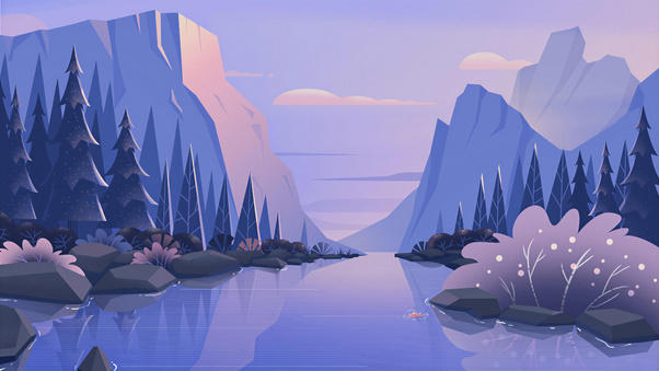 Beautiful Minimal Landscape 4k (1280x720) Resolution Wallpaper
