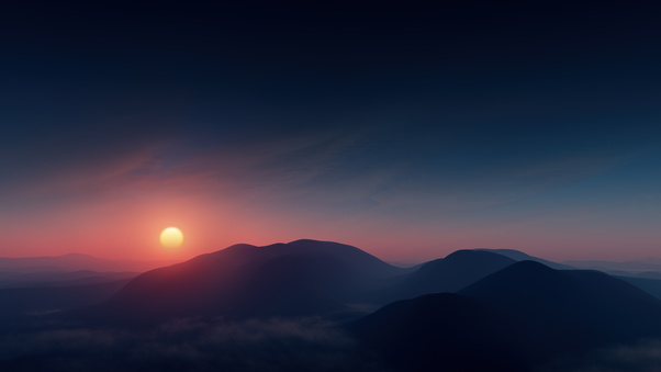 Beautiful Morning Sunrise Contour 8k Wallpaper