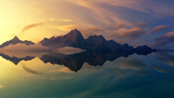 Beautiful Mountains Clear Reflection In Water Wallpaper