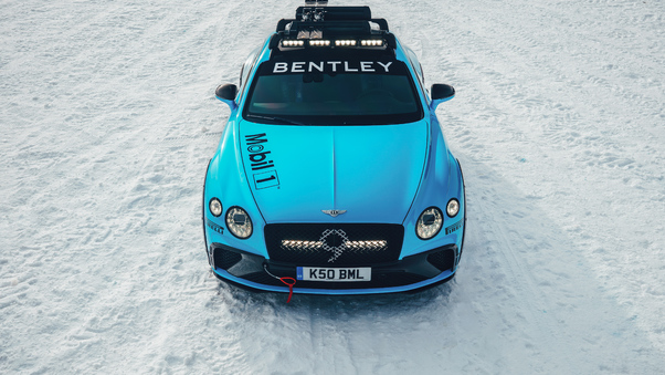 Bentley Continental Gt Ice Race 5k Wallpaper